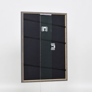 Effect massief houten lijst Profiel 25 notenbruin 10x10 cm Anti-reflecterend glas