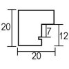 Effect houten lijst profiel 33 wengé 10x10 cm normaal glas