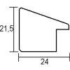 Gladde houten lijst Top n palissander 10x10 cm ontspiegeld glas