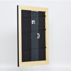 Effectief massief houten lijst Profiel 30 zwart 10x10 cm Helder glas