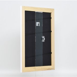 Effectief massief houten lijst Profiel 30 wit 10x10 cm Helder glas