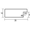 Effectief massief houten lijst Profiel 30 zwart 10x10 cm Museum glas