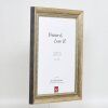 Effect massief houten lijst profiel 28 goud 10x10 cm Helder glas