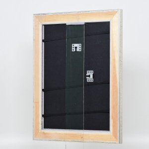 Effect houten lijst profiel 95 zilver 10x10 cm anti-reflecterend glas