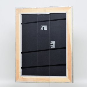 Effect houten lijst profiel 95 zilver 10x10 cm anti-reflecterend glas