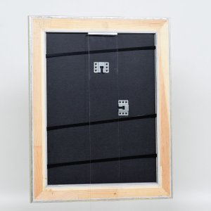 Effect houten lijst profiel 95 zilver 10x10 cm anti-reflecterend glas