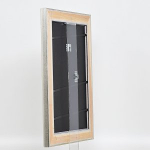 Effect houten lijst profiel 95 zilver 10x10 cm anti-reflecterend glas