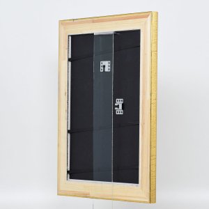 Effect houten lijst profiel 95 goud 10x10 cm anti-reflecterend glas