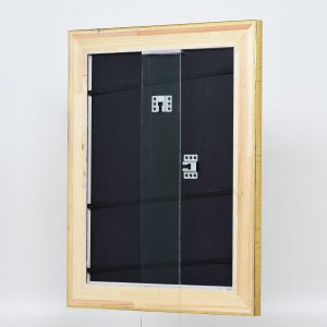 Effect houten lijst profiel 95 goud 10x10 cm anti-reflecterend glas