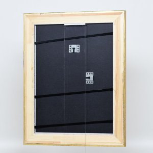 Effect houten lijst profiel 95 goud 10x10 cm anti-reflecterend glas