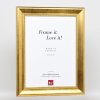 Effect houten lijst profiel 95 goud 10x10 cm anti-reflecterend glas