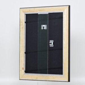 Effect houten lijst profiel 95 zwart 10x10 cm anti-reflecterend glas