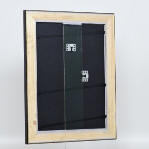 Effect houten lijst profiel 95 zwart 10x10 cm anti-reflecterend glas