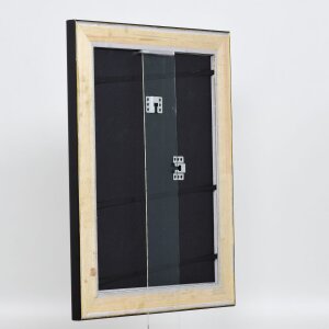 Effect houten lijst profiel 95 zwart 10x10 cm anti-reflecterend glas