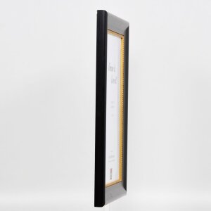 Effect houten lijst profiel 95 zwart 10x10 cm anti-reflecterend glas