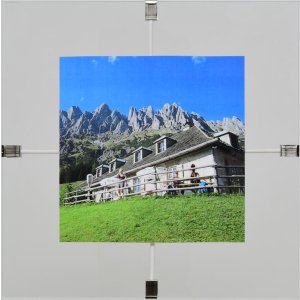 Dubbele glazen fotohouder 10x15 cm anti-reflecterend glas