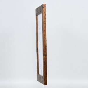 Gladde houten lijst 2400 bruin 10x15 cm antireflecterend glas