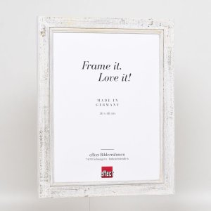 Effect Massief houten fotolijst 2240 wit 10x15 cm Museum glas