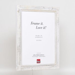 Effect Massief houten fotolijst 2240 wit 10x15 cm Museum glas