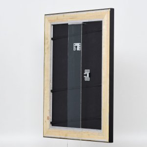 Effect houten lijst profiel 95 zwart 10x15 cm anti-reflecterend glas