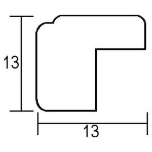 Effect massief houten lijst profiel 29 zilver 10,5x14,8 cm ontspiegeld glas