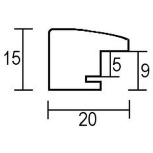 Effectief houten lijst Profiel 89 groen 10,5x14,8 cm antireflecterend glas