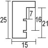 Effect houten lijst profiel 35 lichtbruin 10,5x14,8 cm normaal glas + afstandhouder