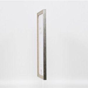 Effect houten lijst profiel 2070 anti-reflecterend glas 10,5x14,8 cm zilver