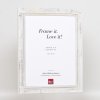 Effect Massief houten fotolijst 2240 wit 13x13 cm Museum glas