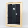 Effect houten lijst profiel 95 goud 13x13 cm anti-reflecterend glas