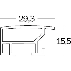 Aluminium lijst aluline din a4 zilver - 21x29,7 cm