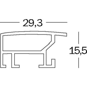 Aluminium lijst aluline - 30x45 cm - zilver