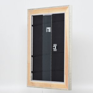 Effect houten lijst profiel 95 zilver 13x18 cm anti-reflecterend glas