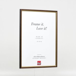 Effect houten lijst profiel 23 notenbruin 14,8x21 cm Anti-reflecterend glas