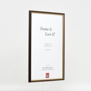 Effect houten lijst profiel 23 notenbruin 14,8x21 cm Anti-reflecterend glas