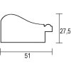 Effect houten lijst profiel 95 zilver 14,8x21 cm anti-reflex glas