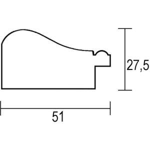 Effect houten lijst profiel 95 zwart 14,8x21 cm anti-reflex glas