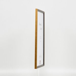 Effect houten lijst profiel 22 bruin-goud 18x24 cm Helder glas