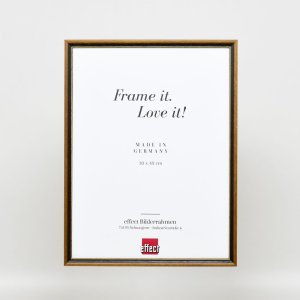 Effect houten lijst profiel 22 bruin-goud 18x24 cm Anti-reflecterend glas