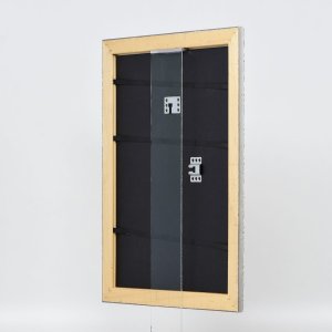 Effect houten lijst profiel 94 zilver 18x24 cm anti-reflecterend glas