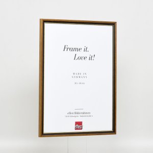 Effect houten lijst profiel 22 bruin-goud 18x27 cm Museum glas