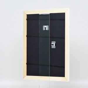 Effect houten barok lijst profiel 37 wit 20x30 cm Museumglas