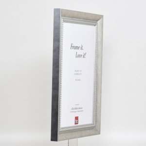 Effect massief houten lijst profiel 28 zilver 23x70 cm Anti-reflecterend glas