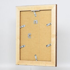 Gladde houten lijst 2400 bruin 24x30 cm antireflecterend glas