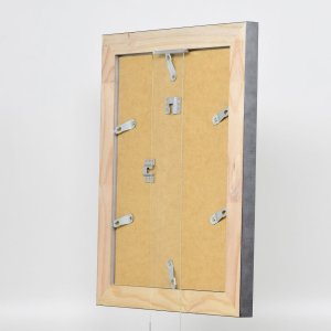 Effect massief houten lijst profiel 28 zilver 24x30 cm Helder glas