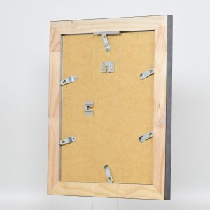 Effect massief houten lijst profiel 28 zilver 24x30 cm Helder glas