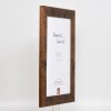 Gladde houten lijst 2400 bruin 25x35 cm antireflecterend glas