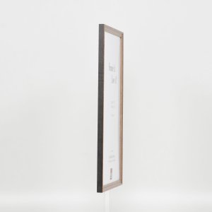 Effect massief houten lijst Profiel 25 notenbruin 25x50 cm Helder glas