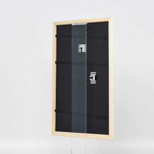 Effect houten lijst profiel 38 wit 25x50 cm ontspiegeld glas