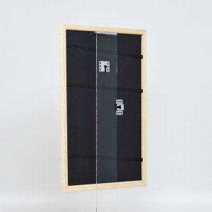 Effect houten lijst profiel 38 wit 25x50 cm ontspiegeld glas